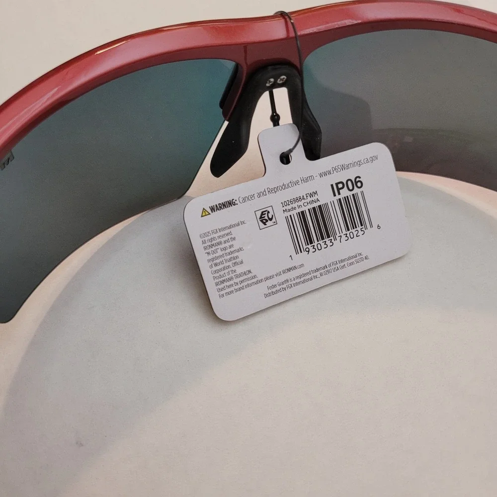Foster Grant Ironman Sunglasses Mens‎ Polarized Active Red Mirror NS1124